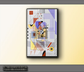 西部牛仔抽象装饰画