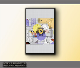 西部牛仔抽象装饰画