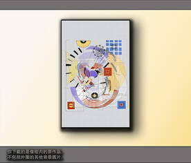 西部牛仔抽象装饰画