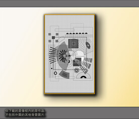 黑白风格抽象装饰画