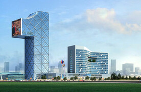 园区标志性建筑透视