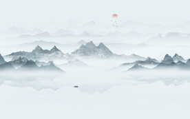 山水画电视背景墙