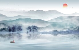 高档意境山水画