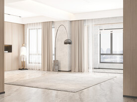 现代极简客厅空场景