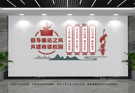 廉洁校园文化墙