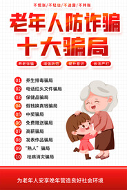 养老诈骗宣传海报
