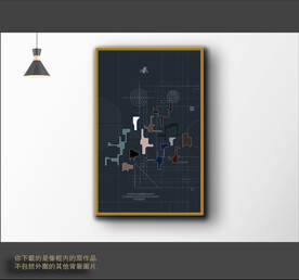 罗马古典色块抽象画