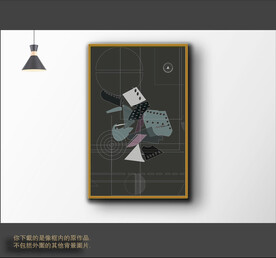 罗马古典色块抽象画