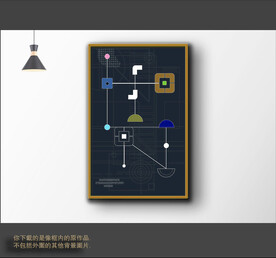  抽象线条组合装饰画