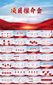 红色大气项目推介会商务PPT
