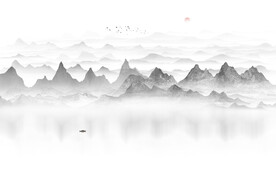 新中式山水墙画