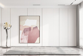 现代极简客厅背景墙