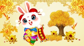 卡通兔可爱兔子