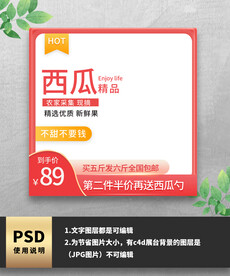 农产品西瓜电商主图