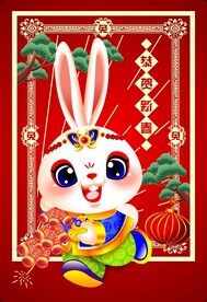 卡通动漫兔样子兔子模板