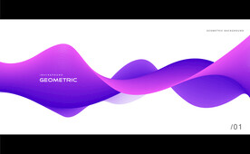 紫色波浪曲线背景