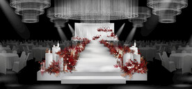 红白色秀场风婚礼