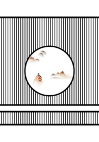 高清分层透明底推拉门打印图