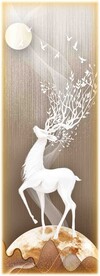 高清分层麋鹿装饰画 