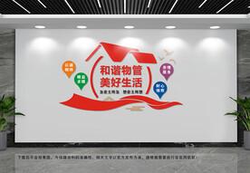 和谐物管文化墙