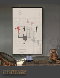 罗马古典色块抽象画