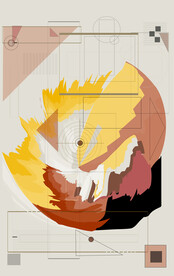 罗马古典色块抽象画