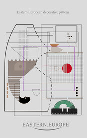 欧洲东南部落抽象拼接线条色块装
