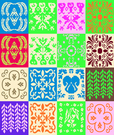 彩色 格子  名族