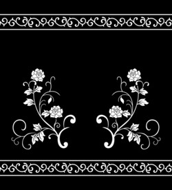 高清分层透明底白花打印图