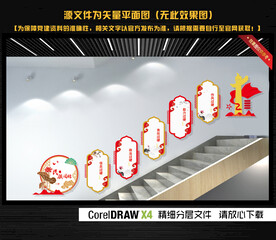 民族团结楼梯文化墙