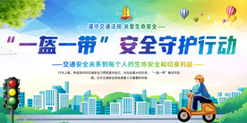 一盔一带安全守护展板