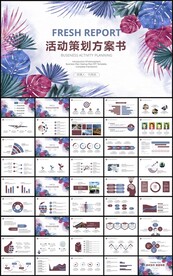 手绘花鸟活动策划方案书PPT