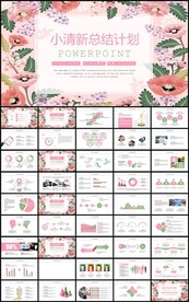 文艺花卉总结计划述职报告ppt