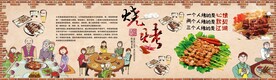 烧烤撸串背景墙