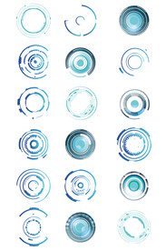 AI矢量科技花纹边框花边