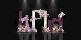 布幔粉紫迎宾区