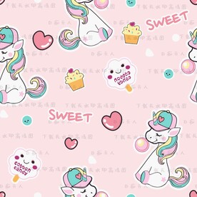 可爱独角兽卡通图案