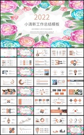 彩绘花卉工作总结述职报告ppt