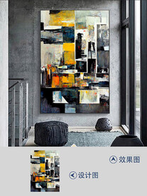 工业风现代客厅卧室晶瓷装饰画