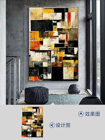 工业风现代客厅卧室晶瓷装饰画