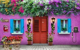 欧美田园风家居场景背景墙壁画