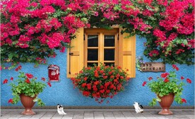 欧美田园风家居场景背景墙壁画