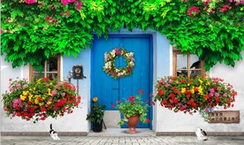 欧美田园风家居场景背景墙壁画