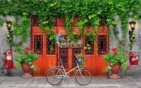 欧美田园风家居场景背景墙壁画