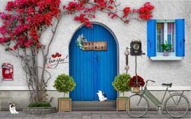 欧美田园风家居场景背景墙壁画