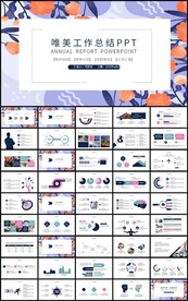 唯美工作总结新年计划PPT模板