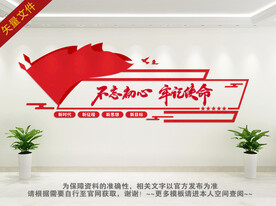 不忘初心文化墙