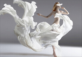 装饰画 美女写真 飘裙