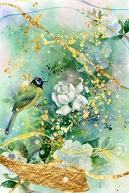 抽象艺术栀子花