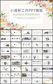 通用小清新花卉工作总结PPT